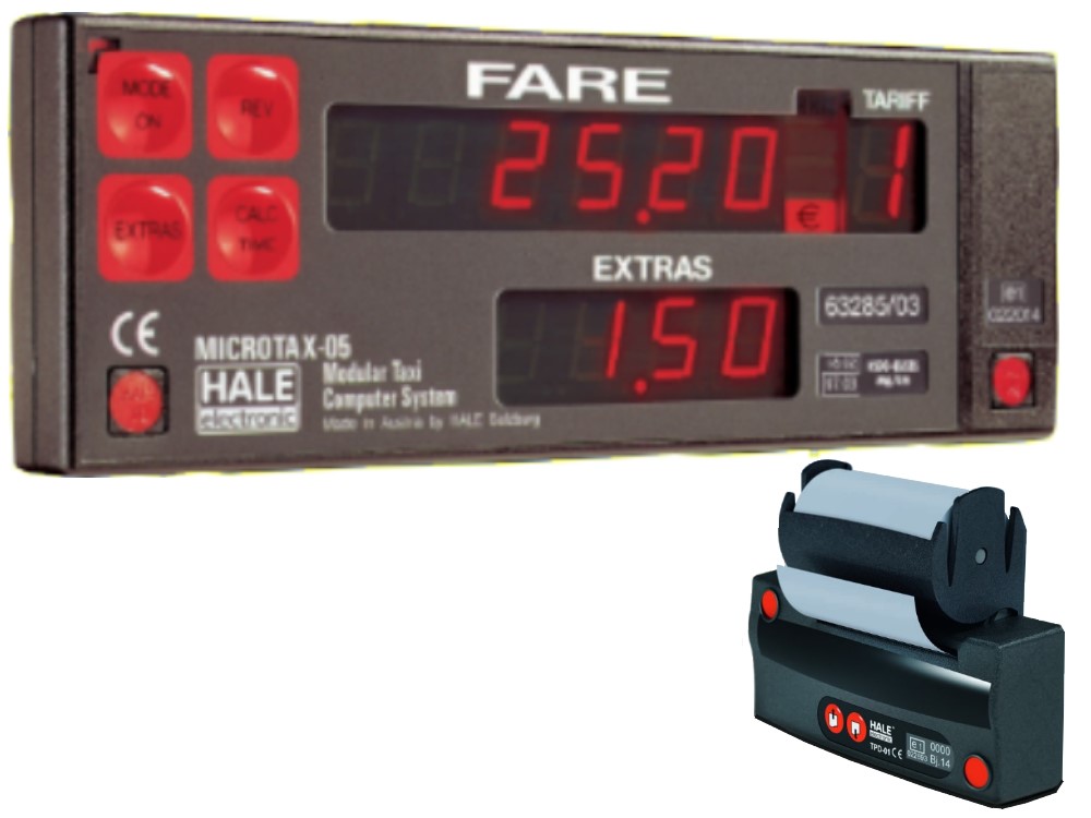 microtax 05 refurbished taxi meter and printer package