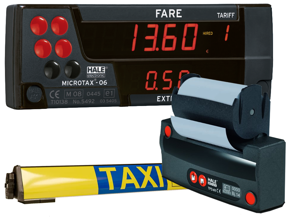 hale 06 taxi meter printer roofsign package